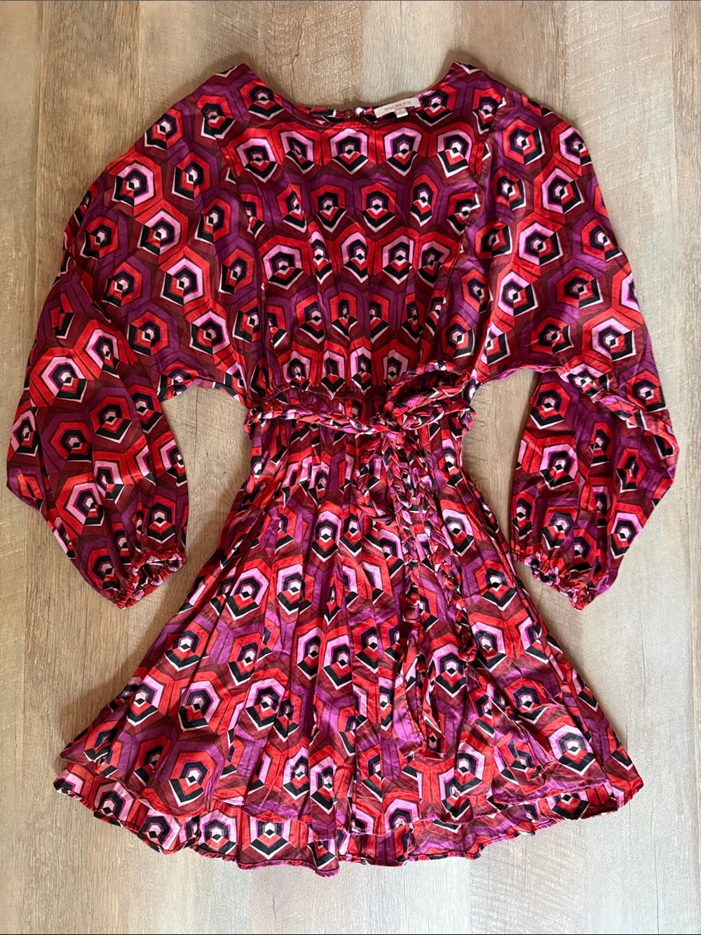 VICI RED PINK PURPLE mini flare dress women’s small
